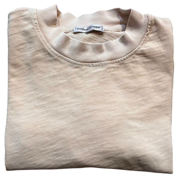 Cotton Citizen Tee Boxy XS Women's Cream Cropped Short Sleeve 100% Cotton - Picture 3 of 6